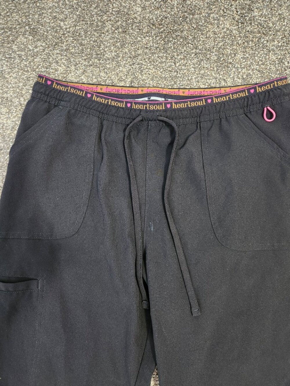 Women's Heart and Soul Black Scrub Pants - Picture 2 of 4